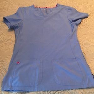 Ciel Blue Heart Soul Scrub Top
